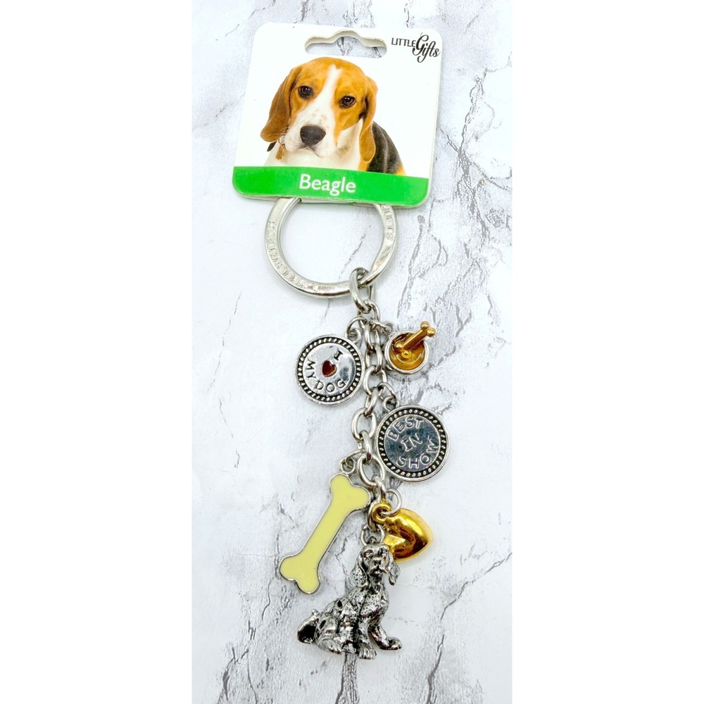 Little Gifts Beagle Dog Charm Keychain Bag Charm New